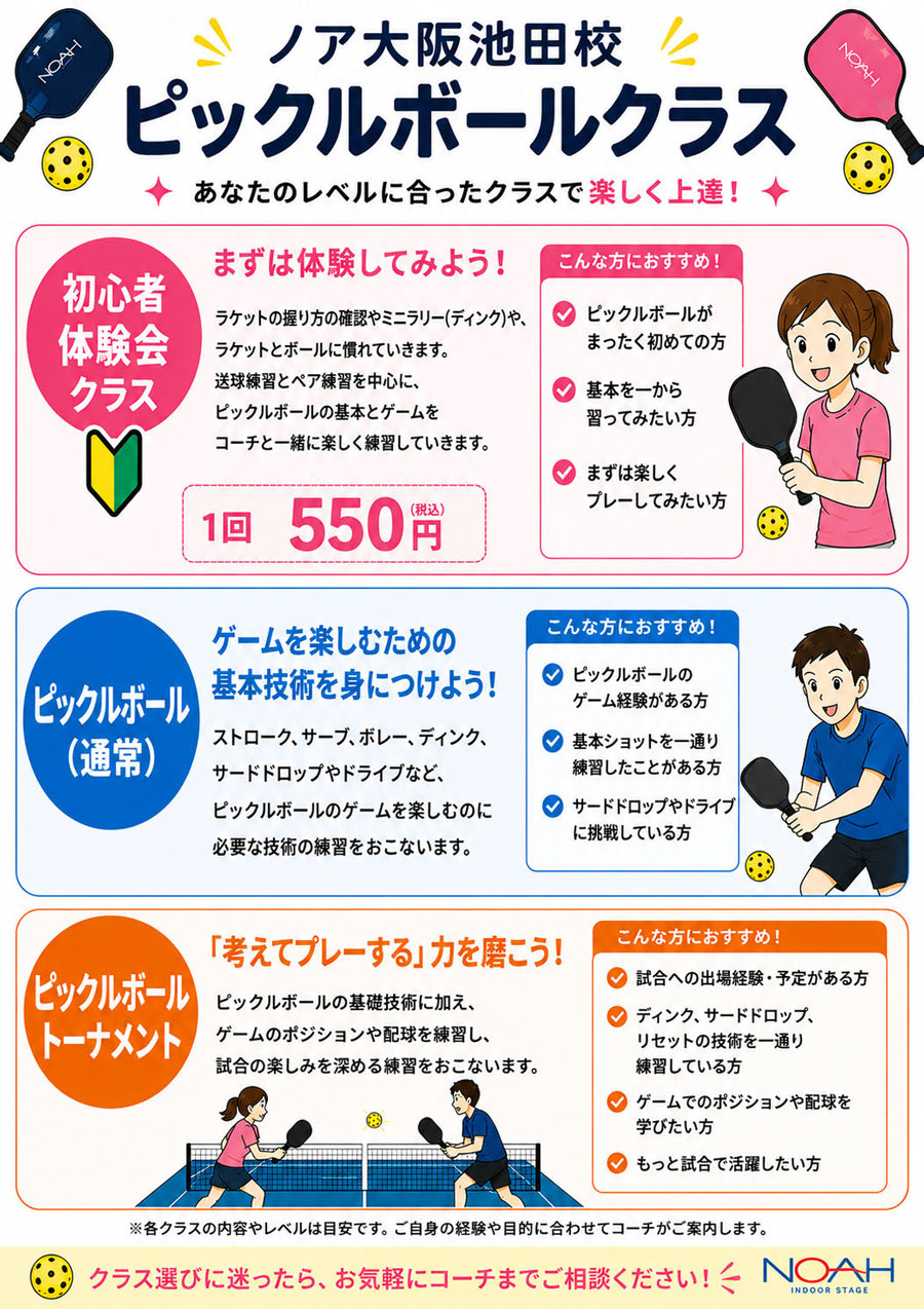 ピックルボールクラスのご案内